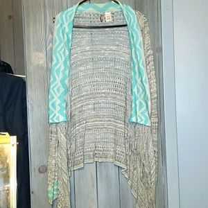 Blue/Gray Long Sleeve Kimono